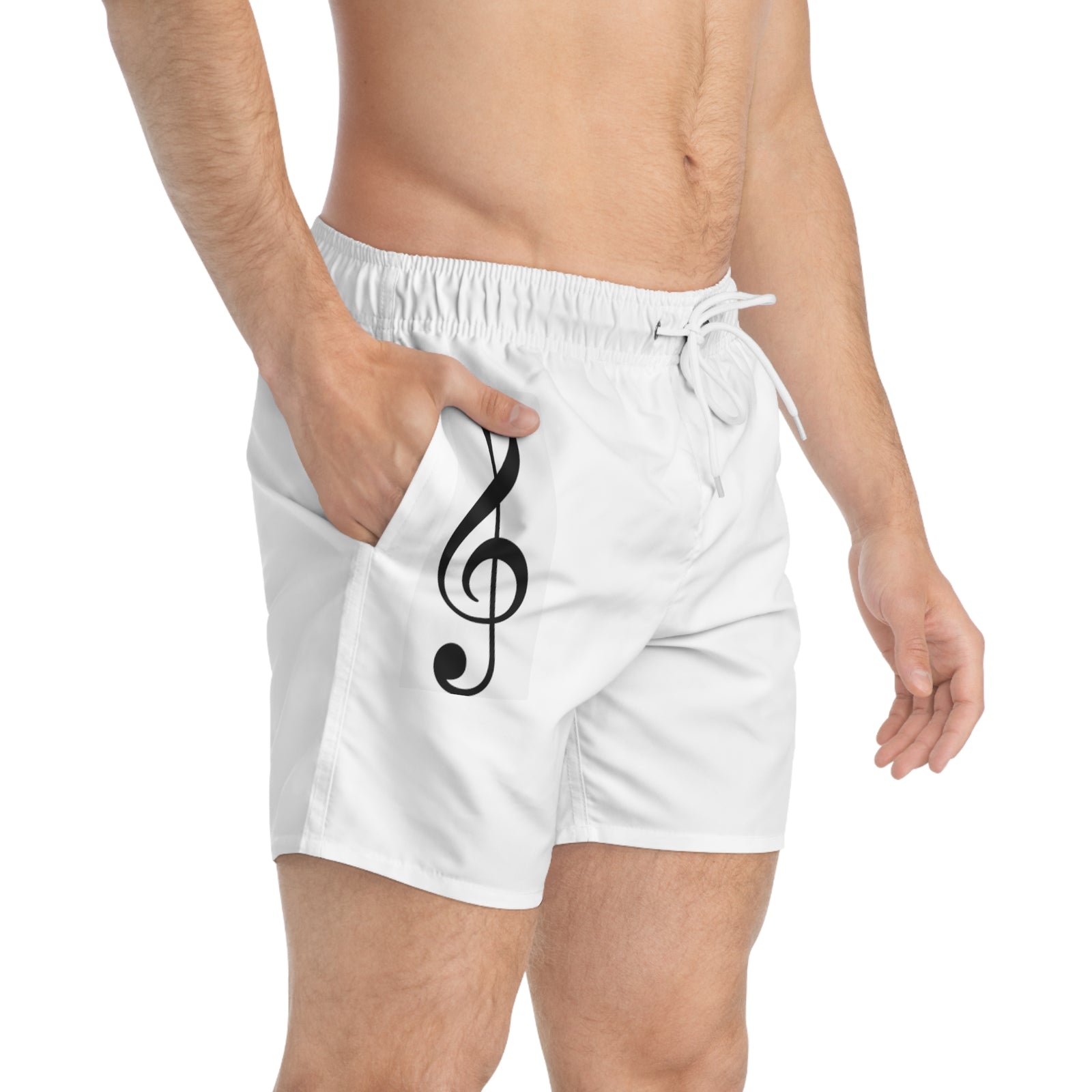 Treble Clef Swim Trunks (AOP)