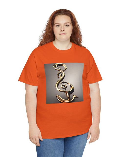 Load image into Gallery viewer, Treble Clef Unisex Heavy Cotton Tee
