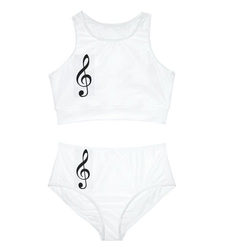 Treble Clef Sporty Bikini Set (AOP)