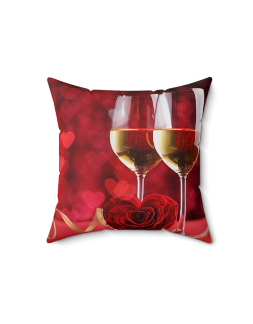 Load image into Gallery viewer, Valentine Spun Polyester Square Pillow
