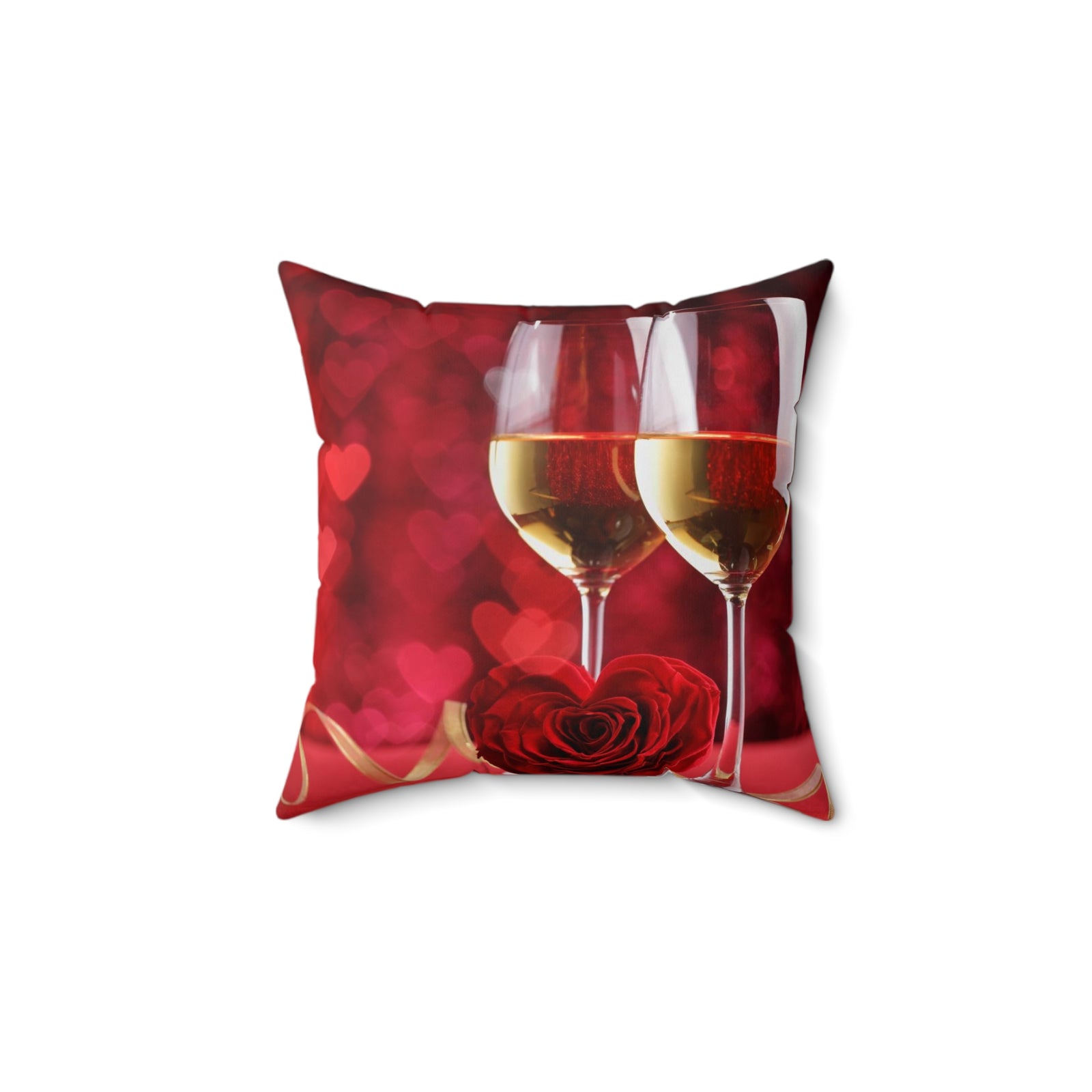 Valentine Spun Polyester Square Pillow