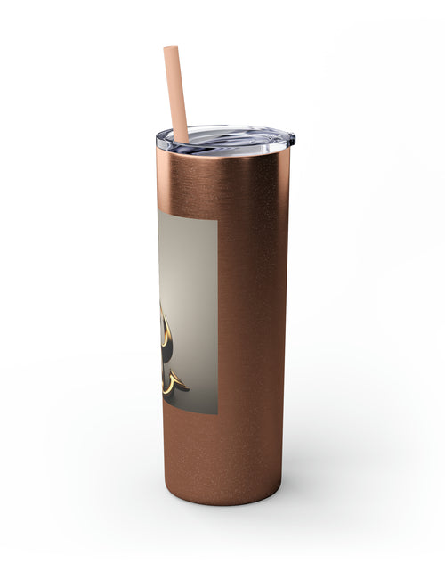 Load image into Gallery viewer, Treble Clef Skinny Tumbler with Straw, 20oz
