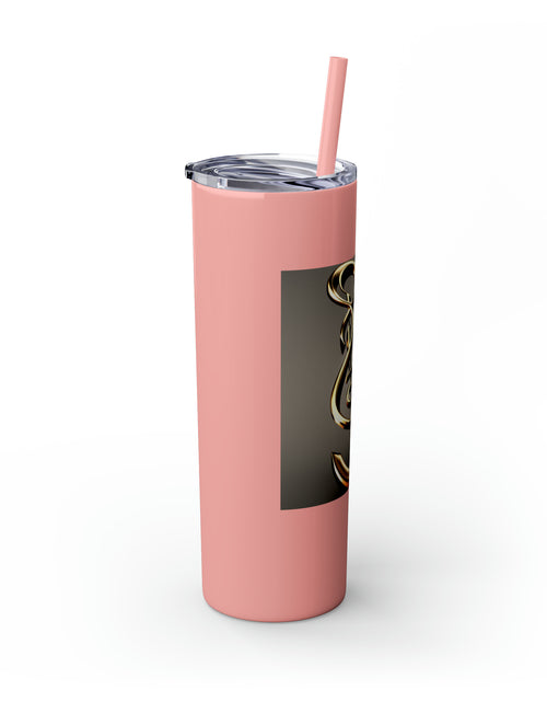 Load image into Gallery viewer, Treble Clef Skinny Tumbler with Straw, 20oz
