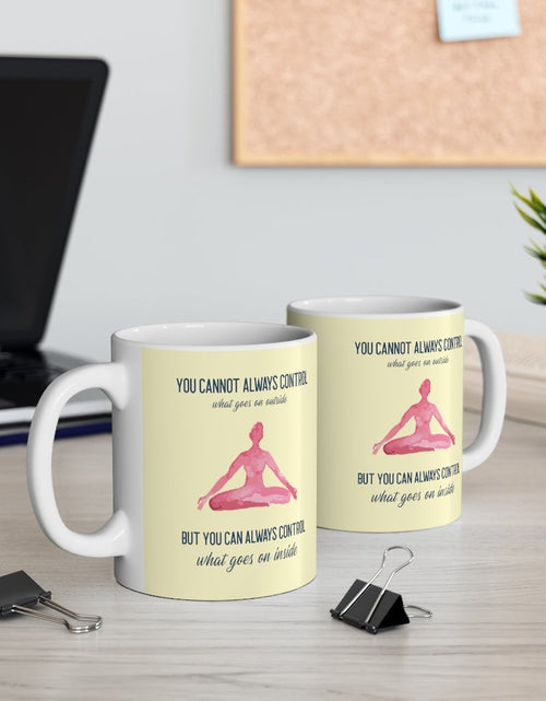 Load image into Gallery viewer, Yoga But You Can Always Control What Goes On Inside Mug
