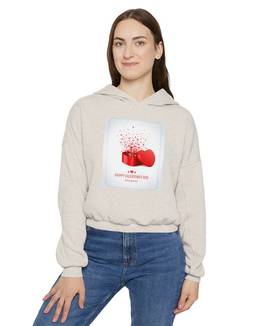 Load image into Gallery viewer, Valentine Day Women&#39;s Cinched Bottom Hoodie
