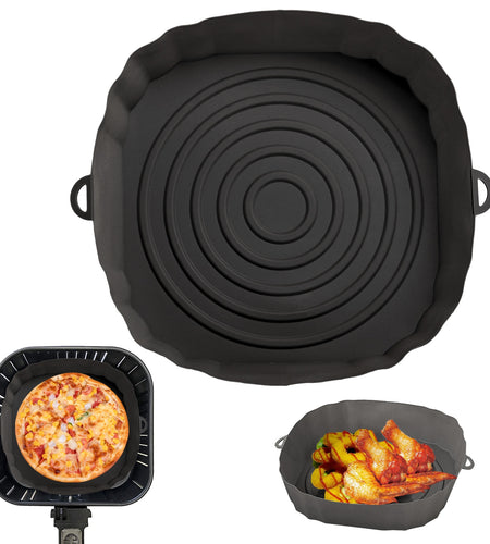 1pcs Silicone Air Fryers Oven Baking Tray Fried Pizza Chicken Mat