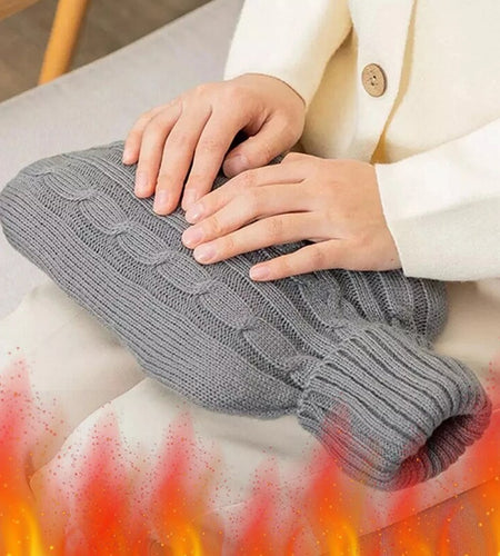 2000ml Large Knitted Hot Water Bag Cover Warm Explosion-proof