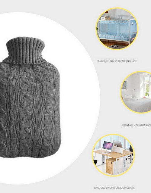 Load image into Gallery viewer, 2000ml Large Knitted Hot Water Bag Cover Warm Explosion-proof
