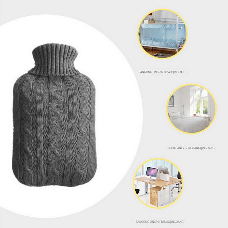 2000ml Large Knitted Hot Water Bag Cover Warm Explosion-proof