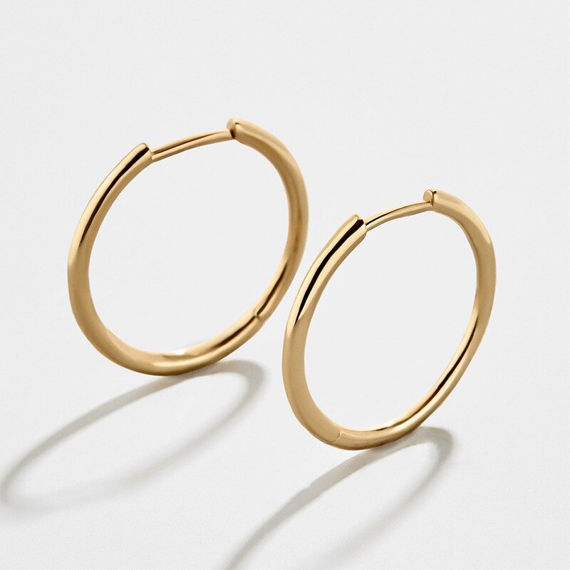 Stainless Steel Women Hoop Earrings | Stainless Steel Earring 3 Gold -