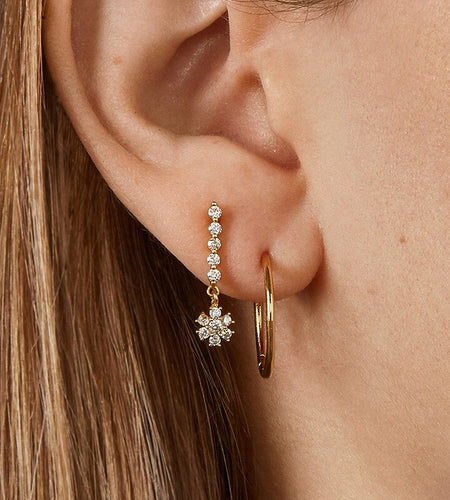 Stainless Steel Women Hoop Earrings | Stainless Steel Earring 3 Gold -