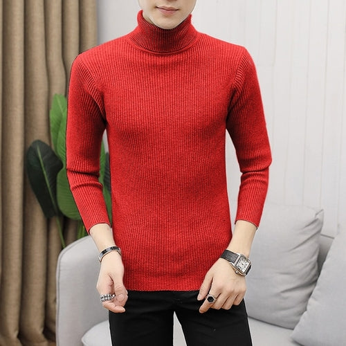 Load image into Gallery viewer, 2022 Autumn and Winter New Men&#39;s Turtleneck Sweater Male Korean
