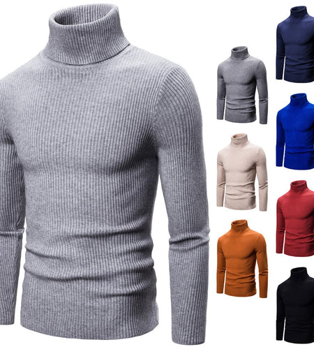 2022 Autumn and Winter New Men's Turtleneck Sweater Male Korean