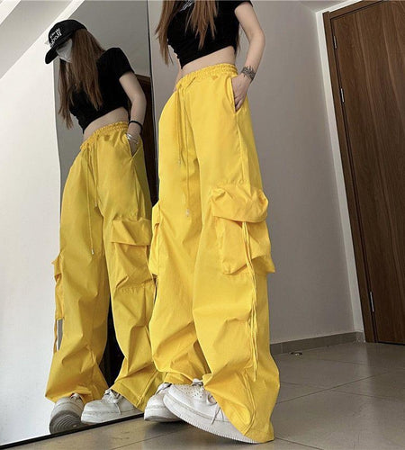 2023 Autumn High Street Pants Women Harajuku Streetwear Baggy Wide Leg