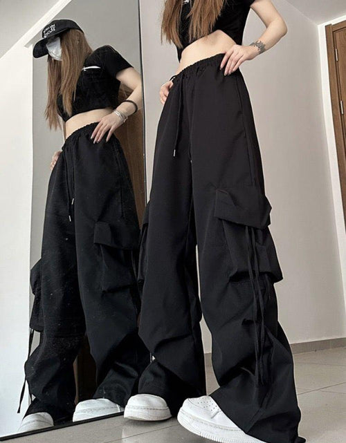 Load image into Gallery viewer, 2023 Autumn High Street Pants Women Harajuku Streetwear Baggy Wide Leg
