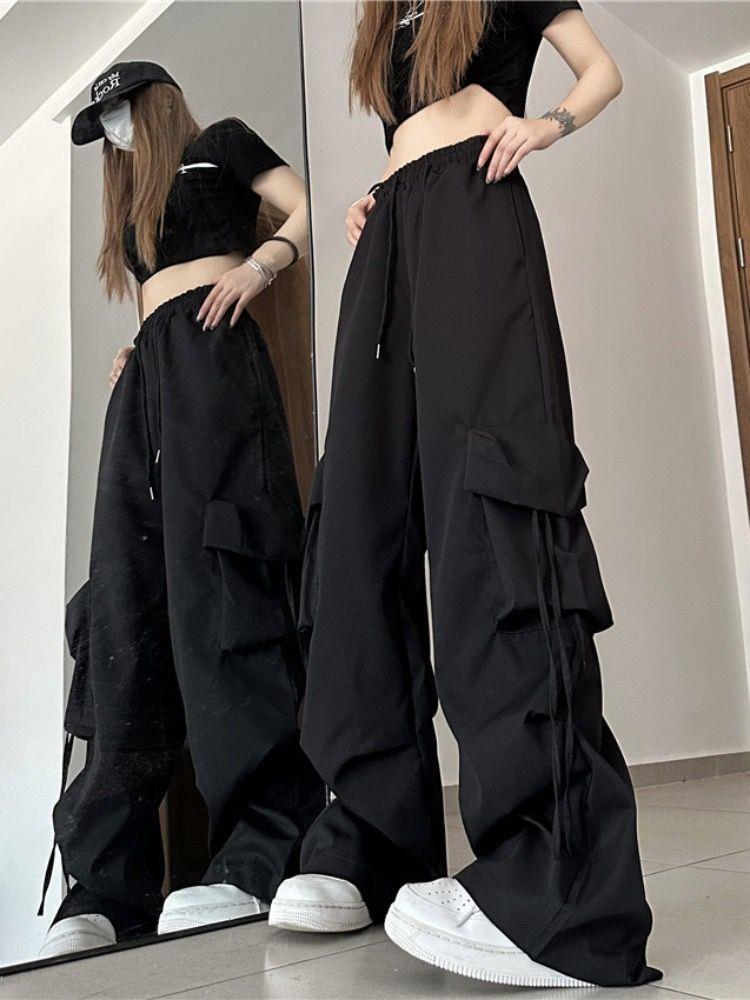 2023 Autumn High Street Pants Women Harajuku Streetwear Baggy Wide Leg