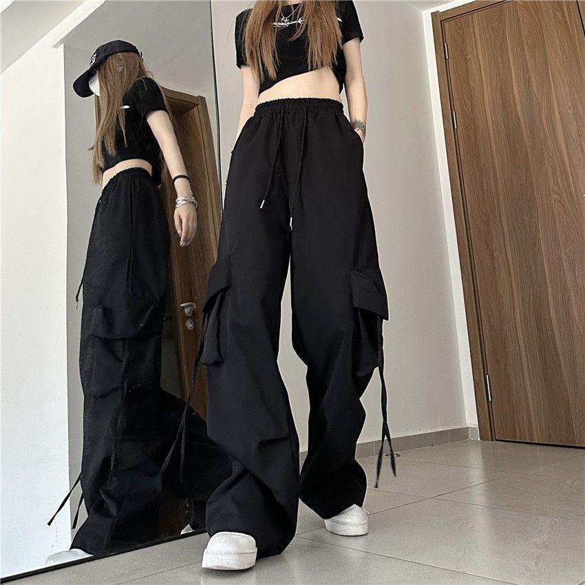 2023 Autumn High Street Pants Women Harajuku Streetwear Baggy Wide Leg