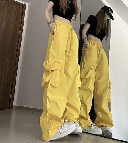 2023 Autumn High Street Pants Women Harajuku Streetwear Baggy Wide Leg