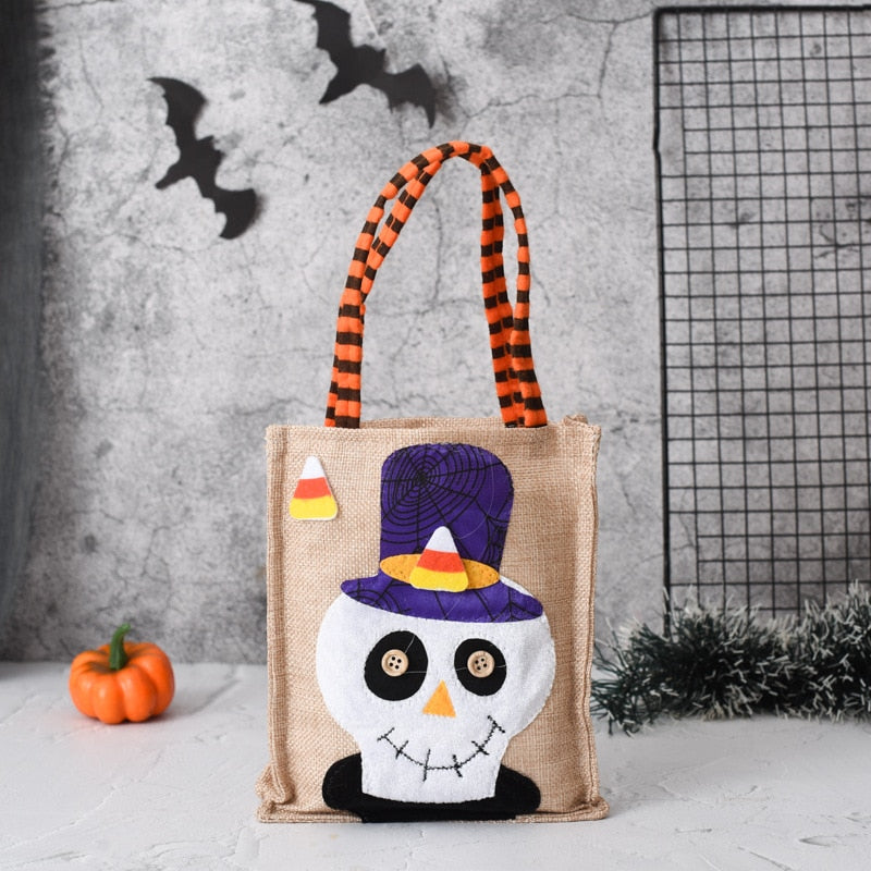 2023 Halloween Candy Bag Portable Pumpkin Bag Kindergarten Children