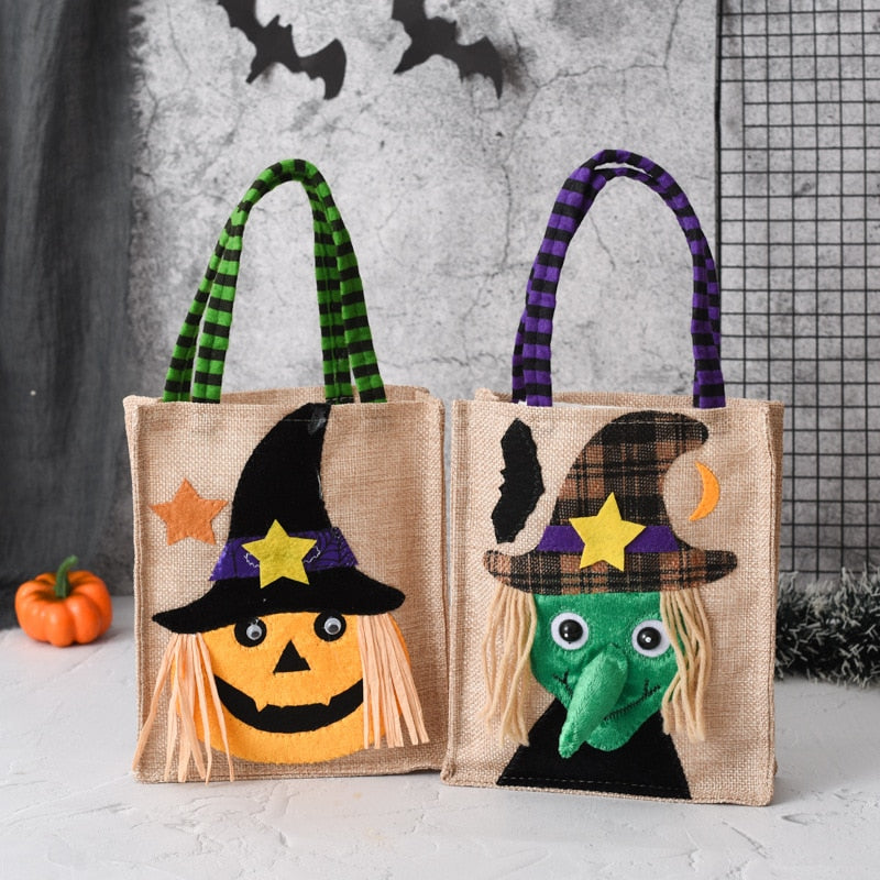 2023 Halloween Candy Bag Portable Pumpkin Bag Kindergarten Children