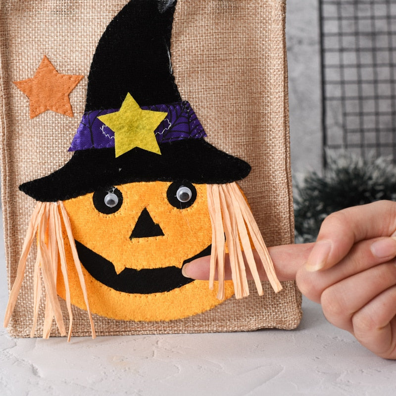 2023 Halloween Candy Bag Portable Pumpkin Bag Kindergarten Children