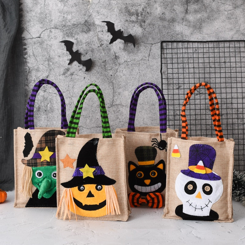 2023 Halloween Candy Bag Portable Pumpkin Bag Kindergarten Children