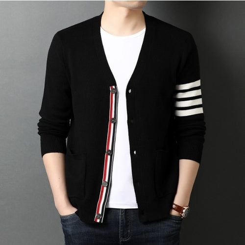 Load image into Gallery viewer, 2023 Season Popular Three-color Striped Men&#39;s Cardigan Coat,trendy
