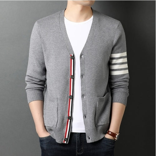 Load image into Gallery viewer, 2023 Season Popular Three-color Striped Men&#39;s Cardigan Coat,trendy
