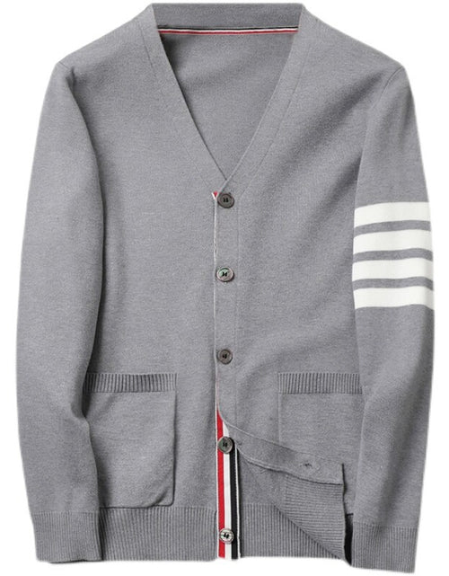 Load image into Gallery viewer, 2023 Season Popular Three-color Striped Men&#39;s Cardigan Coat,trendy
