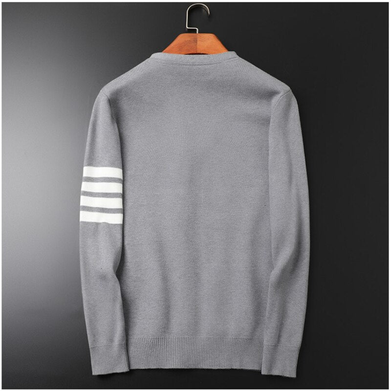 2023 Season Popular Three-color Striped Men's Cardigan Coat,trendy