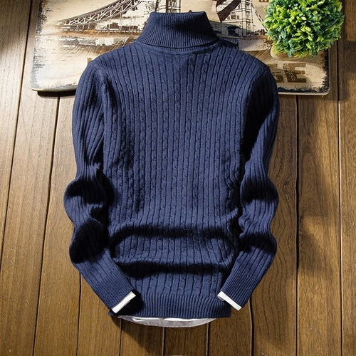 Load image into Gallery viewer, 2021 Winter High Neck Thick Warm Sweater Men Turtleneck Brand Mens
