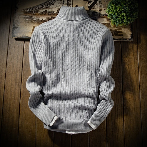 Load image into Gallery viewer, 2021 Winter High Neck Thick Warm Sweater Men Turtleneck Brand Mens
