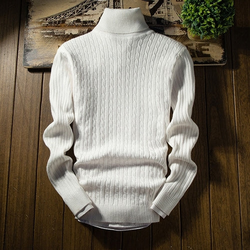 Load image into Gallery viewer, 2021 Winter High Neck Thick Warm Sweater Men Turtleneck Brand Mens
