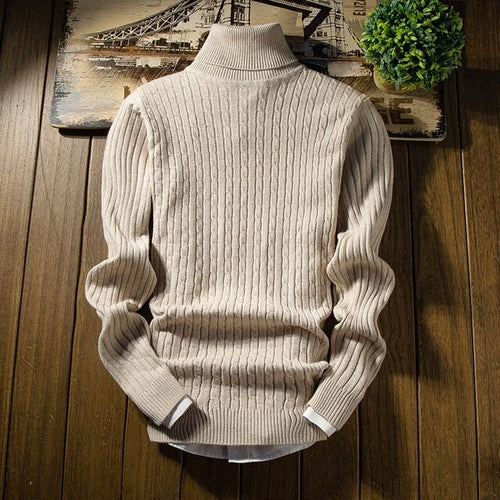 Load image into Gallery viewer, 2021 Winter High Neck Thick Warm Sweater Men Turtleneck Brand Mens
