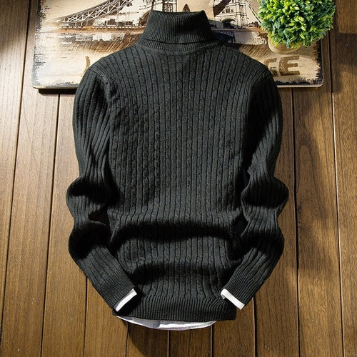 Load image into Gallery viewer, 2021 Winter High Neck Thick Warm Sweater Men Turtleneck Brand Mens
