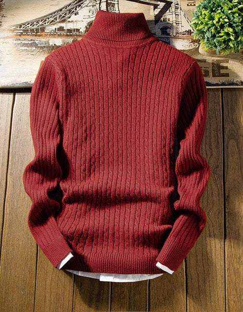 Load image into Gallery viewer, 2021 Winter High Neck Thick Warm Sweater Men Turtleneck Brand Mens
