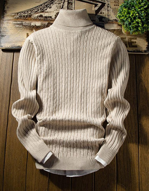 Load image into Gallery viewer, 2021 Winter High Neck Thick Warm Sweater Men Turtleneck Brand Mens
