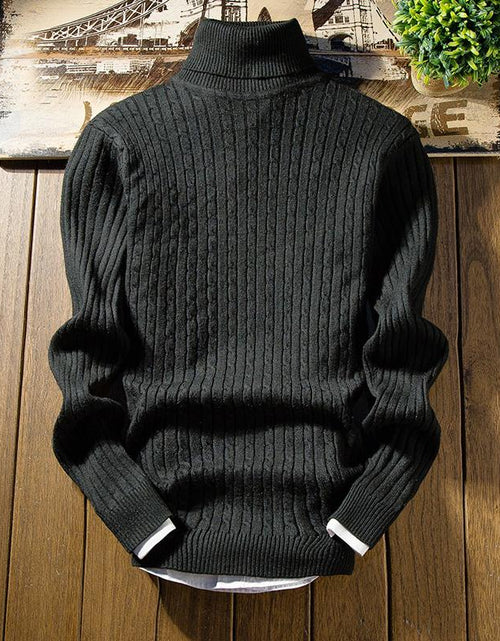 Load image into Gallery viewer, 2021 Winter High Neck Thick Warm Sweater Men Turtleneck Brand Mens
