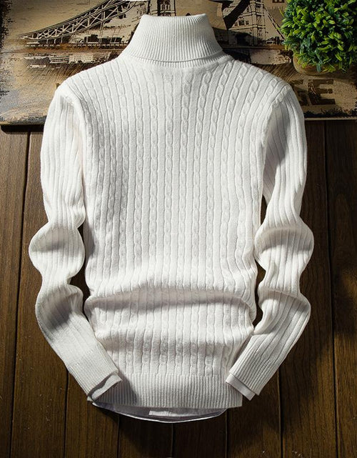 Load image into Gallery viewer, 2021 Winter High Neck Thick Warm Sweater Men Turtleneck Brand Mens
