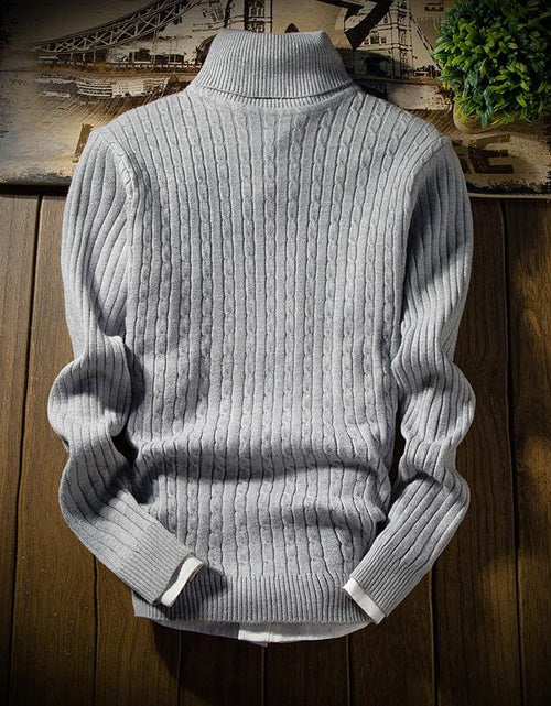 Load image into Gallery viewer, 2021 Winter High Neck Thick Warm Sweater Men Turtleneck Brand Mens
