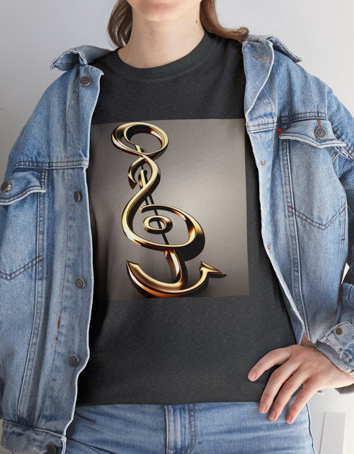 Load image into Gallery viewer, Treble Clef Unisex Heavy Cotton Tee
