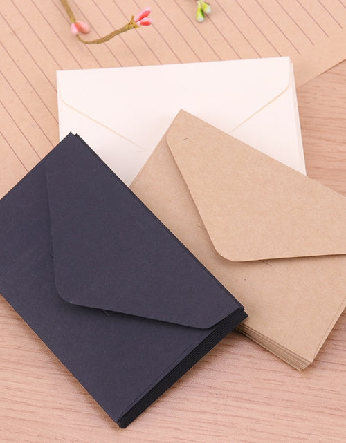 Load image into Gallery viewer, 20pcs Classical White Black Kraft Blank Mini Paper Window Envelopes
