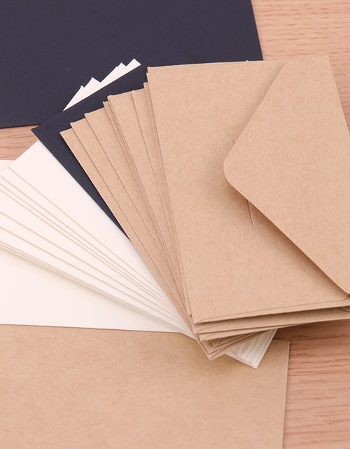 Load image into Gallery viewer, 20pcs Classical White Black Kraft Blank Mini Paper Window Envelopes
