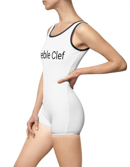 Load image into Gallery viewer, Treble Clef Women&#39;s Vintage Swimsuit (AOP)
