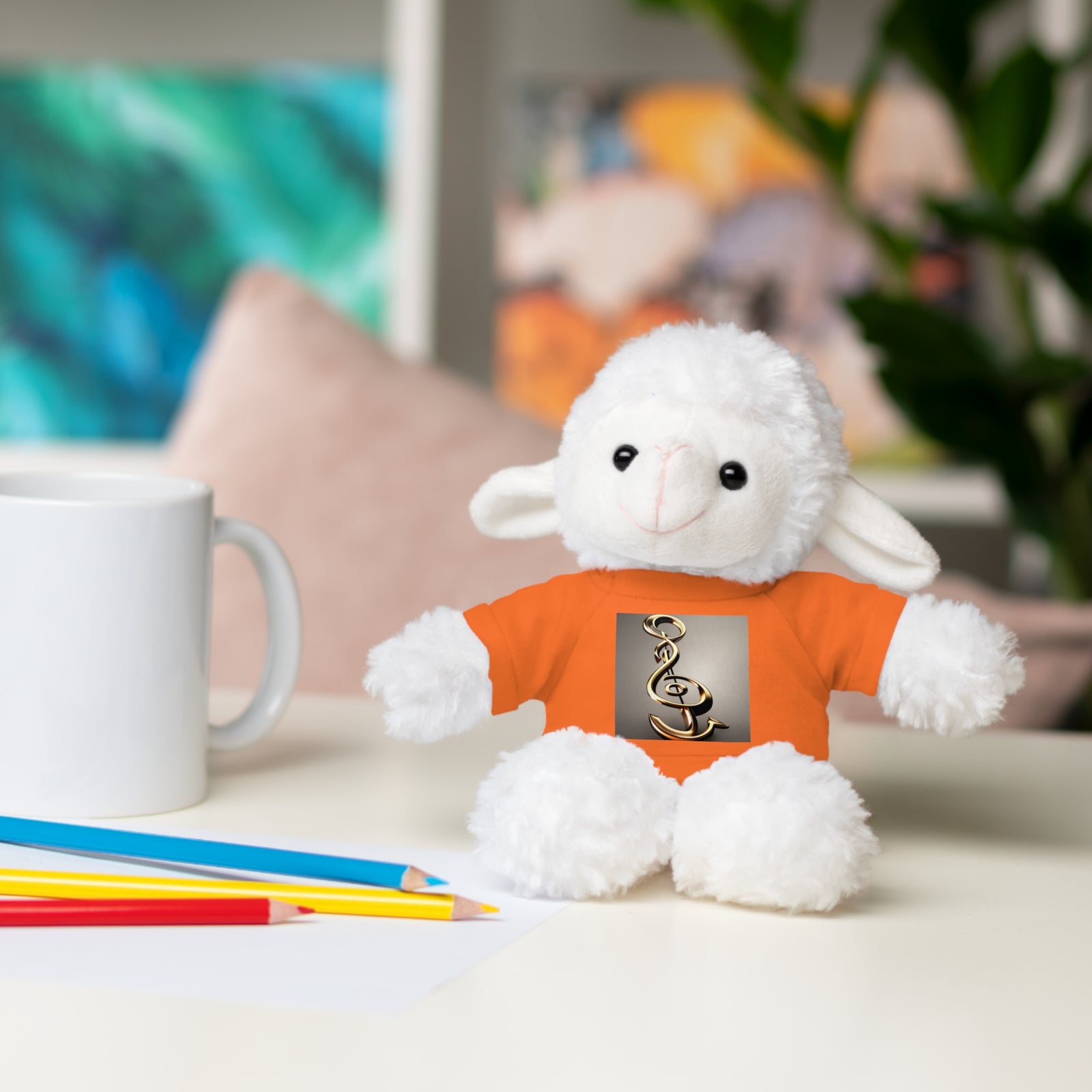 Treble Clef Stuffed Animals with Tee for Valentine