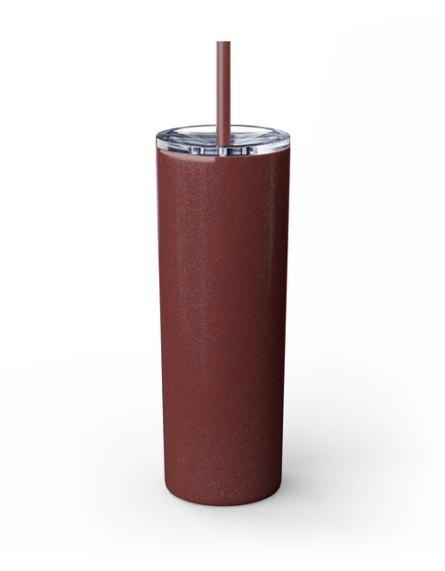 Load image into Gallery viewer, Treble Clef Skinny Tumbler with Straw, 20oz
