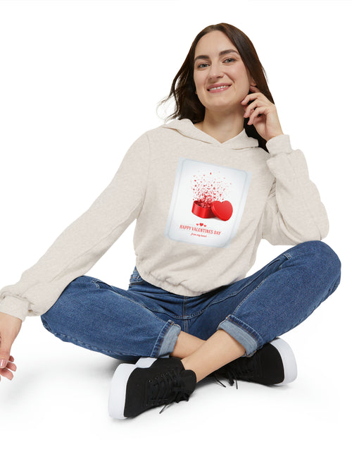 Load image into Gallery viewer, Valentine Day Women&#39;s Cinched Bottom Hoodie
