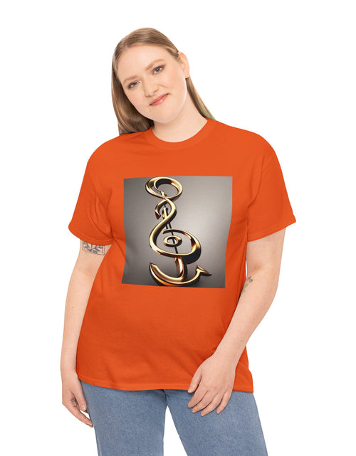 Load image into Gallery viewer, Treble Clef Unisex Heavy Cotton Tee
