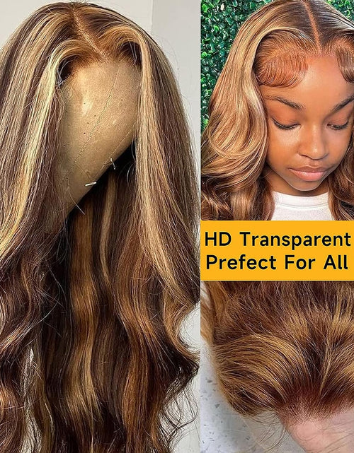 Load image into Gallery viewer, 30 Inch Ombre Honey Blone Body Wave 13x4 Lace Front Human Hair Wigs
