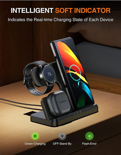 Load image into Gallery viewer, 30W 3 in 1 Wireless Charger Stand For Samsung S22 S21 S20 Ultra Galaxy
